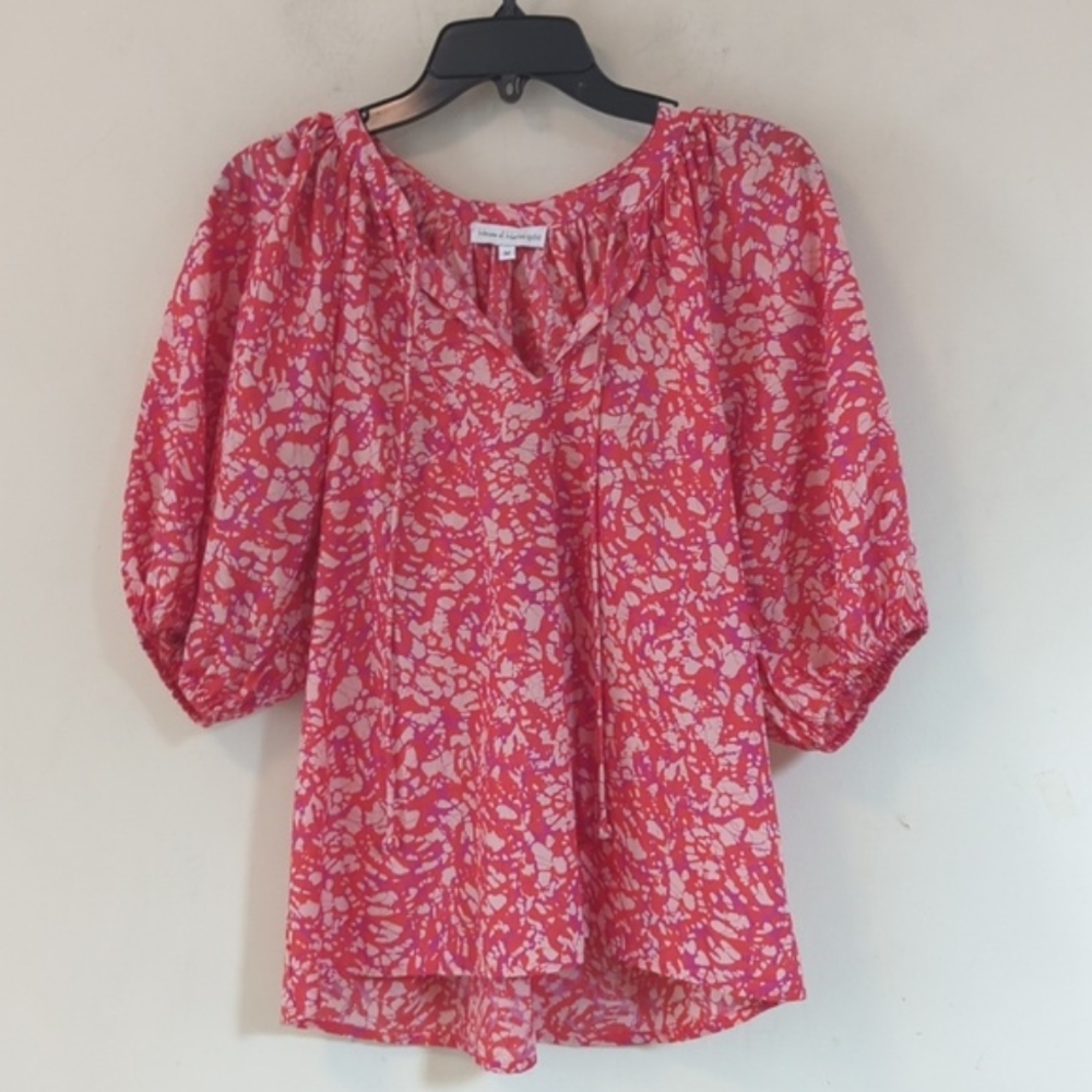 House of Harlow 1960 Martime Puff Sleeve Top M